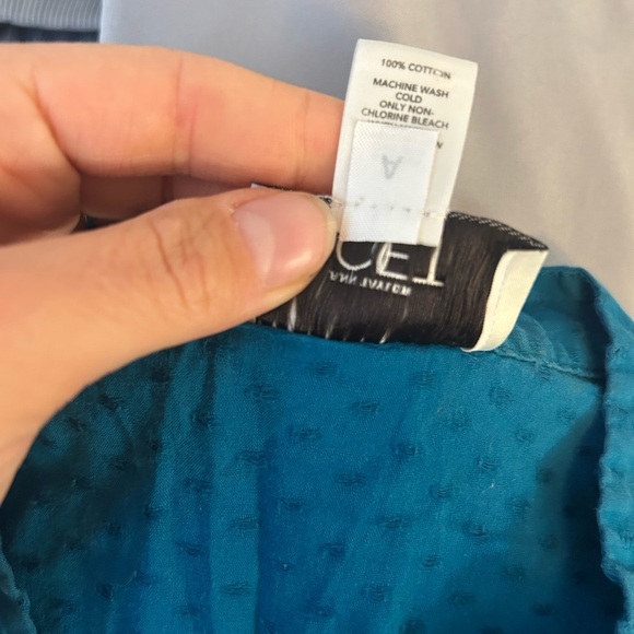 Loft Blue Swiss Dot Y2K Blouse - Picture 4 of 5